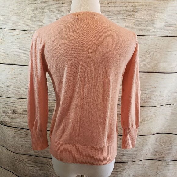 MAK Women's Peach Cardigan, Size Small.  Gently used* - Picture 3 of 8